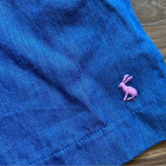 Joules Girl's 9-10 yr. Floral Chambray Liddie Luxe Dress - Picture 12 of 12